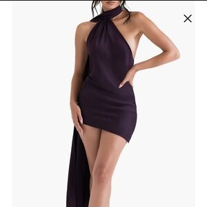 House of Cb Aida Satin Minidress